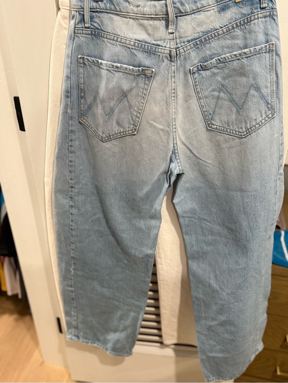MOTHER Full Pipe Flood High Rise Barrel Jeans in Light Blue - Picture 8 of 8